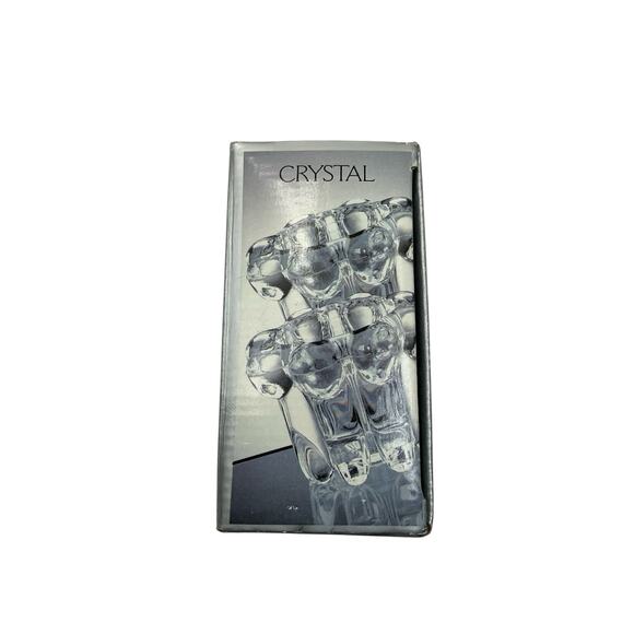 Crystal Candle Holders Heavy Crystal Glass For Votive / Tapered Candles Sets-2 - Picture 9 of 11